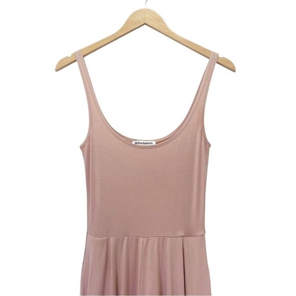 Reformation Mary Tank Dress Blush Jersey Knit Scoop Neck Midi Women's Size Small - Picture 9 of 14